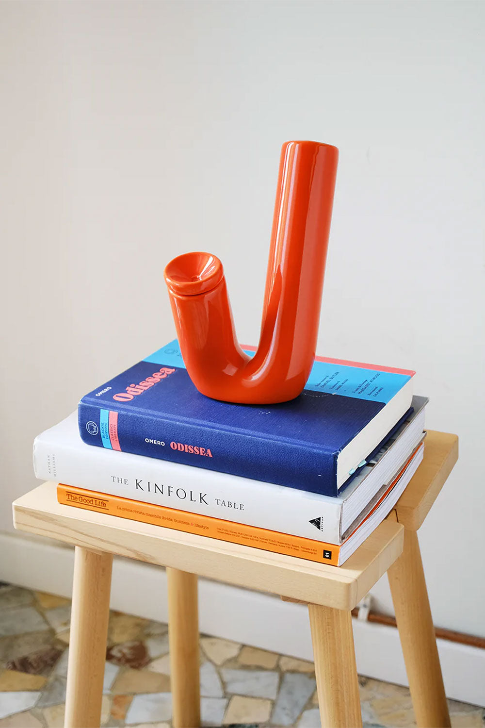VS001 RED CERAMIC BONG // WATER PIPE