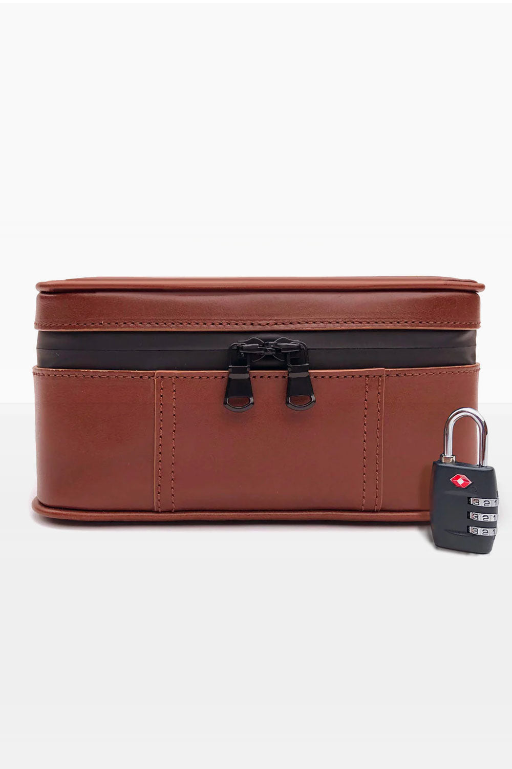 Leather Weed Storage Caddy with Lock
