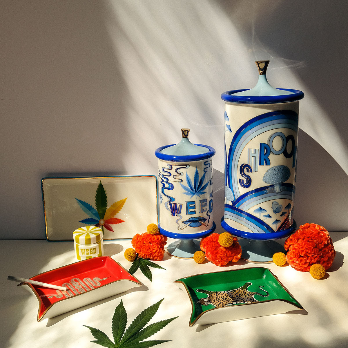 Jonathan Adler Rolling Trays and Weed Storage