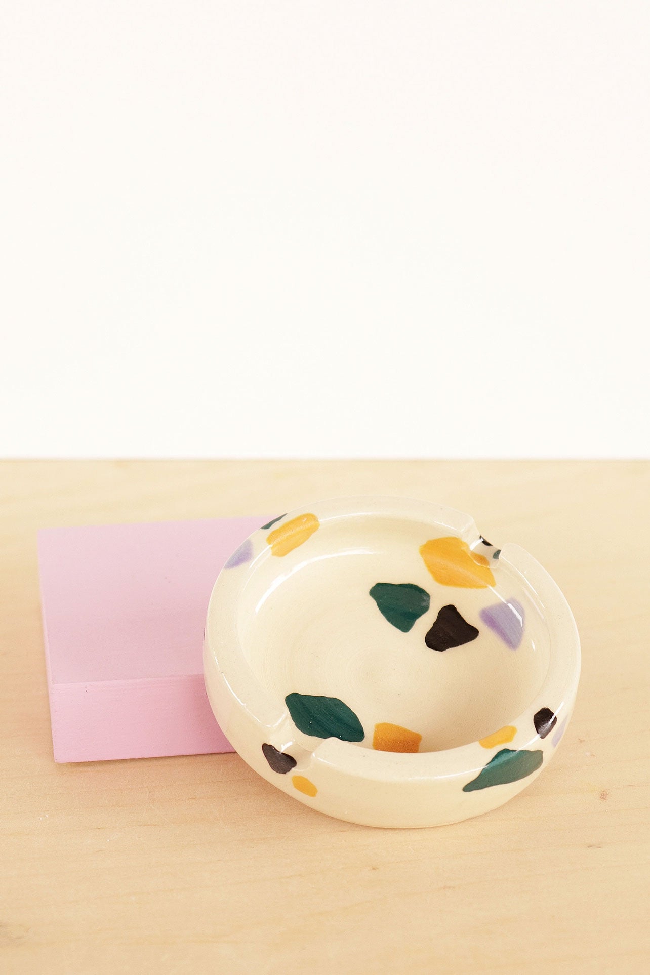 Terrazzo-Inspired Ceramic Ashtray
