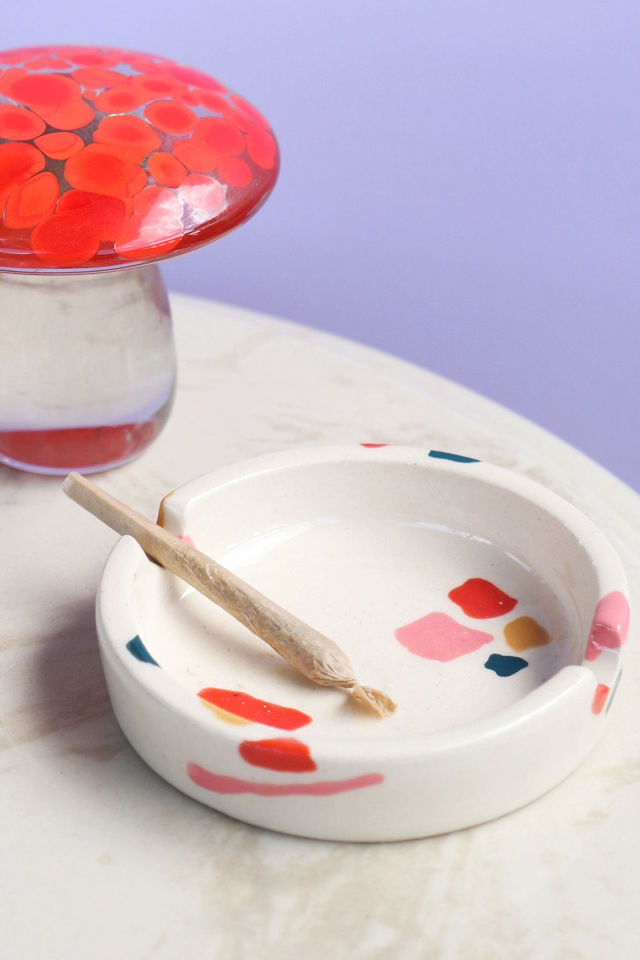 Terrazzo-Inspired Ceramic Ashtray