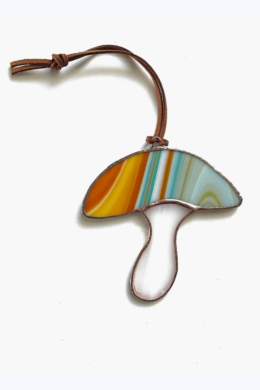 Stained Glass Mushroom Ornament