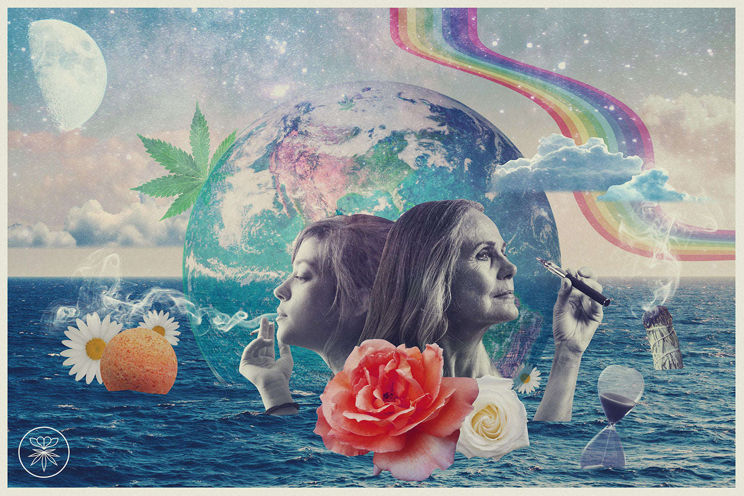 evolution contemporary collage art print