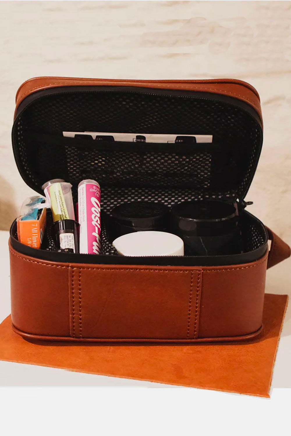 LEATHER WEED STORAGE CADDY